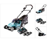 Makita DLM 432 PG4 Tondeuse à gazon sans fil 36 V (2x 18 V) 43 cm brushless + 4x Batteries 6.0 Ah + Chargeur double