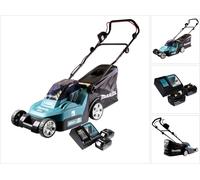 Makita DLM 432 RF2 Tondeuse à gazon sans fil 36 V ( 2x 18 V ) 43 cm sans balais + 2x batterie 3,0 Ah + chargeur + chargeur de batterie