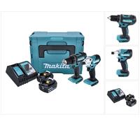 Makita DLX 2339 J Kit combiné batterie DDF 482 Perceuse-visseuse sans fil + DTD 156 Visseuse à choc + 2x batterie 3,0 Ah + chargeur + Makpac