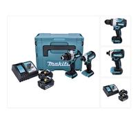 Makita - Dlx 2432 Tj Kit séns Fil Ddf 486 Perceuse-visseuse + Dtd 153 Visseuse à Chocs + 2x Batteries 5,0 Ah + Chargeur + Makpac