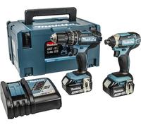 Makita DLX2131JX Pack Outils Sans-fil 18V Li-ion - Perceuse Visseuse (DHP482) & Visseuse À Percussion (DTD152) - Batterie (2x 3,0 Ah) - Mbox