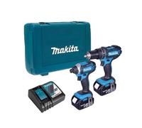 Makita DLX2131MJ Combopack perceuse à percussion (DHP482) et visseuse à chocs (DTD152) 18V LXT + 2x4.0 Ah batteries en coffret