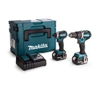 Makita DLX2180MJ Ensemble Sans-fil - 18V Li-ion - Perceuse Visseuse À Percussion & Perceuse À Percussion - 2 Batteries 4,0 Ah - Mbox