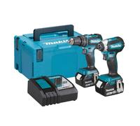 Makita DLX2283TJ - Ensemble Sans-fil - 18 V Li-ion - Perceuse-Visseuse & Perceuse Visseuse À Percussion - 2 Batteries 5,0 Ah - Brushless - Mbox