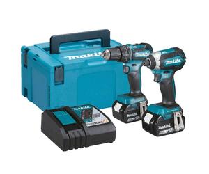 Makita DLX2283TJ - Ensemble Sans-fil - 18 V Li-ion - Perceuse-Visseuse & Perceuse Visseuse À Percussion - 2 Batteries 5,0 Ah - Brushless - Mbox
