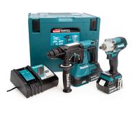 Makita DLX2372TJ 18V LXT Marteau Rotatif & Impact Clé Paquet Double (2 X 5.0Ah