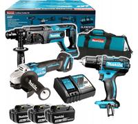 Makita DLX3078TX1 set de machines sans fil DGA504 + DHR241 + DDF482 Li-ion 18V