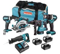 Makita DLX5032T Kit s fil 18V DDF484, DTD153, DHS680, DJR187, DHR242, DC18RC, 3 x BL1850B