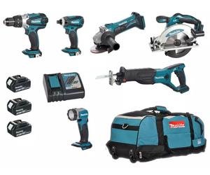 Makita DLX6011 machines sans fil Set 18V Li-ion (DHP458Z+DSS610Z+DJR181Z+DTD146Z+DGA452Z+D