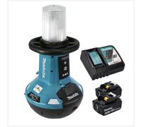 Makita DML 810 RT Lampe LED sans fil 18 / 36 V ( 2 x 18 V ) 5500 lm IP54 + 2 batteries 5,0 Ah + chargeur