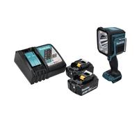 Makita DML 812 RG Lampe torche à LED 18 V 1250 lm + 2x batterie 6,0 Ah + chargeur