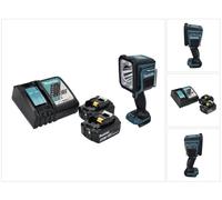 Makita DML 812 RG Lampe torche à LED 18 V 1250 lm + 2x batterie 6,0 Ah + chargeur