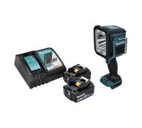 Makita DML 812 RM Lampe torche à LED 18 V 1250 lm + 2x batterie 4,0 Ah + chargeur