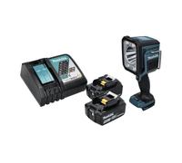 Makita DML 812 RT Lampe torche à LED 18 V 1250 lm + 2x batterie 5,0 Ah + chargeur