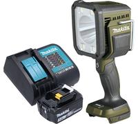 Makita DML 812 SF1 Projecteur portatif sans fil 18 V 1250 lm LED Olive Grn Outdoor Adventure Edition spéciale + 1x batterie 3,0 Ah + chargeur