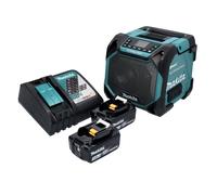 Makita DMR 203 RF Haut-parleur sans fil Bluetooth 12 V 18 V IP64 + 2x Batteries 3,0 Ah + Chargeur
