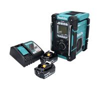 Makita DMR 301 RM Radio de chantier sans fil 12 V max - 18 V DAB / DAB+ / Bluetooth + 2x batterie 4,0 Ah + chargeur