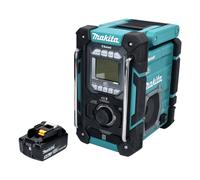 Makita DMR 301 T1 Radio de chantier sans fil 12 V max - 18 V DAB / DAB+ / Bluetooth + 1x batterie 5,0 Ah - sans chargeur