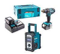 Makita DMR110 Radio de chantier avec perceuse DDF482RTJ 2 x 5,0 Ah