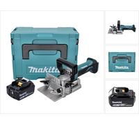 Makita DPJ 180 G1J 18 V Machine à rainurer sans fil 18 V 100 mm + 1x Batterie 6,0 Ah + Makpac - sans chargeur