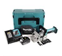 Makita DPJ 180 RT1J Fraiseuse à rainurer sans fil, 18 V Li-Ion + 1x Batterie 5,0 Ah + Chargeur + Makpac
