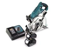 Makita DRS 780 RF Scie circulaire sans fil 36V ( 2x18V ) 185 mm Brushless + 2x Batteries 3,0Ah + Chargeur
