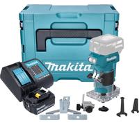 Makita DRT 52 SM1J Affleureuse sans fil 18 V 6 mm Brushless + 1x batterie 4,0 Ah + chargeur + Makpac