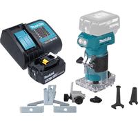 Makita DRT 52 ST1 Fraiseuse de bords sans fil 18 V 6 mm Brushless + 1x batterie 5,0 Ah + chargeur