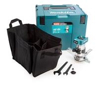 Makita DRT50ZJ 18V Routeur / Tondeuse (Corps Seulement) Avec Base & Droit Guide