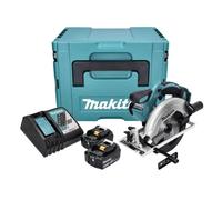 Makita DSS 611 RF1J 18V Li-ion Scie Circulaire sans fil 165mm + Coffret Makpac + 2x Batteries BL1830 3,0 Ah + Chargeur DC 18 RC