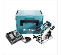 Makita DSS 611 RY1J Scie circulaire sans fil 18V 165 mm en Makpac + 1x 1,5Ah batterie + chargeur