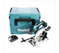 Makita DSS 611 Y1J Scie circulaire portative sans fil 18 V 165 mm en coffret Makpac + 1 batterie 1,5 Ah - Sans chargeur