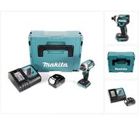 Makita DTD 154 RM1J 18 V Li-Ion Visseuse à chocs sans fil avec boîtier MakPac + 1x Batterie BL1840 4,0 Ah + Chargeur rapide DC18RC