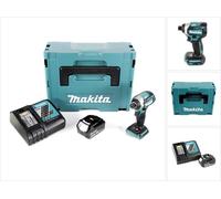 Makita DTD 154 RT1J 18 V Li-Ion Visseuse à chocs sans fil avec boîtier MakPac + 1x Batterie BL1850 5,0 Ah + Chargeur rapide DC18RC