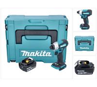 Makita DTD 157 M1J Clé à choc sans fil 18 V 140 Nm 1/4'' Brushless + 1x batterie 4,0 Ah + Makpac - sans chargeur