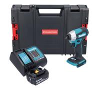 Makita DTD 157 SF1J-R Clé à choc sans fil 18 V 140 Nm 1/4'' Brushless + 1x batterie 3,0 Ah + chargeur + RHINO