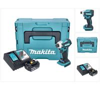Makita DTD 172 RF1J Clé à choc sans fil 18 V 180 Nm 1/4'' Brushless + 1x batterie 3,0 Ah + chargeur + Makpac