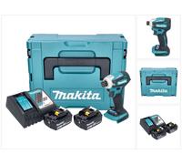 Makita DTD 172 RGJ clé à chocs sans fil 18 V 180 Nm 1/4'' sans balais + 2x batterie 6,0 Ah + chargeur + Makpac