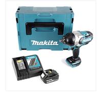 Makita DTW 1002 RT1J 18 V Li-Ion Brushless Boulonneuse à chocs sans fil avec Boîtier Makpac + 1x Batterie BL 1850 18V 5,0 Ah + Chargeur rapide DC 18 RC
