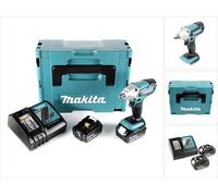 Makita DTW 190 RTJ 18V Li-Ion Boulonneuse à chocs sans fil + Coffret de tranport Makpac + 2x Batteries BL 1850 5,0 Ah + Chargeur rapide DC 18 RC