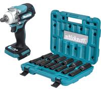 Makita DTW 300 Z Clé à choc sans fil 18 V 330 Nm 1/2'' Brushless + clé à douille 14 pces - sans batterie, sans chargeur