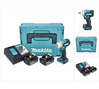 Makita DTW 301 RTJ Clé à choc sans fil 18 V 330 Nm 1/2" Brushless + 2x batterie 5,0 Ah + chargeur + Makpac