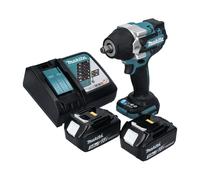 Makita DTW 700 RF Visseuse à chocs sans fil 18 V 700 Nm 1/2" XPT Brushless + 2x Batteries 3,0 Ah + Chargeur