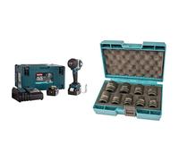 Makita DTW1002RTJ - Clé à Chocs à Batterie 18 V 1/2 "1000 nm Bleu & D-41517 - Estuche llaves de vaso (9pcs)