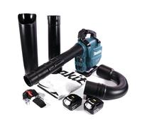 Makita DUB 363 G2V Souffleur / aspirateur de feuilles à batterie 36 V ( 2x 18 V ) Brushless + kit d'aspiration + 2x batterie 6,0 Ah - sans chargeur