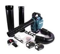 Makita DUB 363 M2V souffleur/aspirateur à feuilles sans balais 36 V (2x 18 V) + kit d'aspiration + 2x batterie 4,0 Ah - sans chargeur