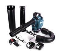 Makita DUB 363 T2V Souffleur / aspirateur de feuilles à batterie 36 V ( 2x 18 V ) Brushless + kit d'aspiration + 2x batterie 5,0 Ah - sans chargeur