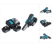 Makita DUC 101 RF Trononneuse d'elagage sans fil 18 V 10 cm Brushless + 2x batterie 3,0 Ah + kit chargeur