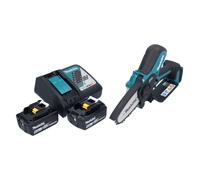 Makita DUC 101 RG Trononneuse d'elagage sans fil 18 V 10 cm Brushless + 2x batterie 6,0 Ah + kit chargeur