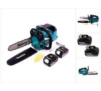 Makita DUC 256 M Tronçonneuse à chaîne sans fil 36 V ( 2x 18 V ) Brushless 25 cm + 2x batterie 4,0 Ah - sans chargeur